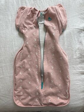 Love to Dream Pink Heart Zip Transition Sleep Bag